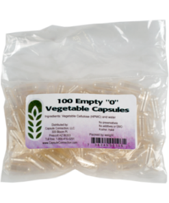 Empty Vegan Capsules Size 0 | 100 Pack | HPMC Plant-Based